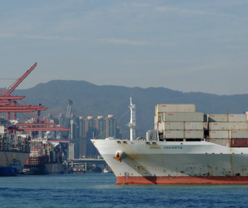 Port and Container Ship